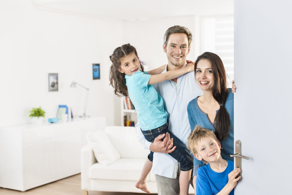 Young Family in a clean home